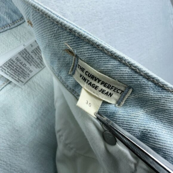 Madewell Jeans Women's Size 30 The Curvy Perfect Vintage Blue Light Wash - Picture 5 of 11